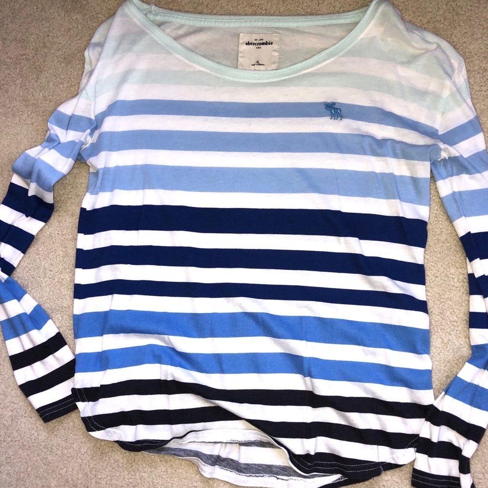 Blue ombré stripped long sleeve